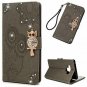 For Galaxy Note 9 Case Wallet Flip Folio Kickstand Card Slots Wrist String Owl