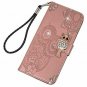 For Galaxy Note 9 Case Wallet Flip Folio Kickstand Card Slots Pink Owl