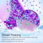 For Galaxy J2 Core Case Tempered Glass Screen Protector 2 Pack Girls Teal/Purple