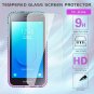 For Galaxy J2 Core Case Tempered Glass Screen Protector 2 Pack Girls Teal/Purple
