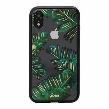 For iPhone XR Case Military Drop Tested Protective Clear Bahamas Palm Leaf