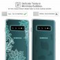 For Galaxy S10 Plus Case Clear Soft Flexible TPU Rubber Green Flower