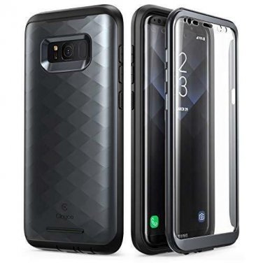For Samsung Galaxy S8 Plus Case Full Body Rugged Built in Screen Protector Black