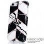 For iPhone 8/7/6/6s Case Rubber Bumper Silicone Protective Black White Marble
