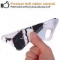 For iPhone 8/7/6/6s Case Rubber Bumper Silicone Protective Black White Marble