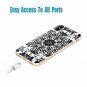 For iPhone X/Xs Case Ultra Thin Slim Flexible Soft Clear Geometric Black White