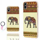 For iPhone X/Xs Case Ultra Thin Slim Flexible Soft Clear Ethnic Tribal Elephant