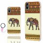 For iPhone X/Xs Case Ultra Thin Slim Flexible Soft Clear Ethnic Tribal Elephant