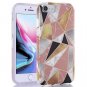 For iPhone 8/7/6/6s Case Rubber Bumper Silicone Protective Slim Rose Gold Marble
