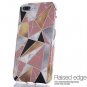 For iPhone 8/7/6/6s Case Rubber Bumper Silicone Protective Slim Rose Gold Marble