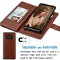 For Galaxy Note 8 Wallet Case PU Leather Detachable Magnetic Credit Card Brown