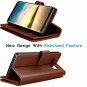 For Galaxy Note 8 Wallet Case PU Leather Detachable Magnetic Credit Card Brown