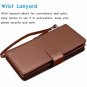 For Galaxy Note 8 Wallet Case PU Leather Detachable Magnetic Credit Card Brown