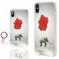 For iPhone X/Xs Case Ultra Thin Slim Flexible Soft TPU Clear Elephant Balloon