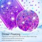 For Galaxy S10 Plus Case for Girls Shock Absorption Glitter Liquid Blue/Purple