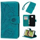 For Samsung Galaxy S6 Case Wallet Flip Leather Shockproof Inner Bumper Blue
