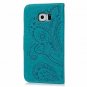For Samsung Galaxy S6 Case Wallet Flip Leather Shockproof Inner Bumper Blue