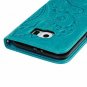 For Samsung Galaxy S6 Case Wallet Flip Leather Shockproof Inner Bumper Blue