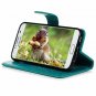 For Samsung Galaxy S6 Case Wallet Flip Leather Shockproof Inner Bumper Blue