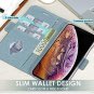 For iPhone Xs Max Case Wallet Folio Folding Protective with Card Holder Teal