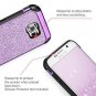 For Samsung Galaxy S6 Case Glitter Slim Leather Anti-Slip Shockproof Purple