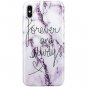 For iPhone X/Xs Case Design Slim Shockproof Flexible White Marble Always Love
