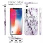 For iPhone X/Xs Case Design Slim Shockproof Flexible White Marble Always Love