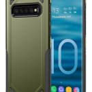 For Galaxy S10 Plus Case Slim Fit Dual Layer Soft TPU ShockAbsorption Olive