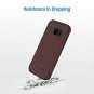 Samsung Galaxy S7 Edge Case Protective Cover Shock-Absorption Fiber Design Plum