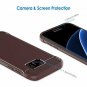 Samsung Galaxy S7 Edge Case Protective Cover Shock-Absorption Fiber Design Plum