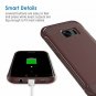 Samsung Galaxy S7 Edge Case Protective Cover Shock-Absorption Fiber Design Plum