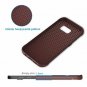 Samsung Galaxy S7 Edge Case Protective Cover Shock-Absorption Fiber Design Plum