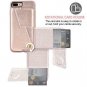 For iPhone 7/8 Plus Wallet Case PU Leather ZVEdeng Credit Card Slot Rose Gold