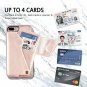 For iPhone 7/8 Plus Wallet Case PU Leather ZVEdeng Credit Card Slot Rose Gold