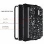Samsung Galaxy S9 Case Glitter Sparkle Heavy Duty Shockproof Shiny Black