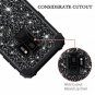 Samsung Galaxy S9 Case Glitter Sparkle Heavy Duty Shockproof Shiny Black