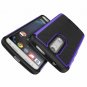 For Motorola Verizon Turbo 2 Case Heavy Duty Shock Absorbing Hybrid Stud Purple