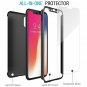 For iPhone X Case Slim 360 Degree Full Protection Free Screen Protector Black