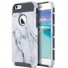 for iPhone 6/6S Case Slim Hybrid Dual Layer Scratch Resistant Artistic Marble