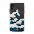 For iPhone XR Case Military Drop Tested Certified Protective Clear Tokyo Wave