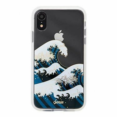 For iPhone XR Case Military Drop Tested Certified Protective Clear Tokyo Wave