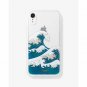 For iPhone XR Case Military Drop Tested Certified Protective Clear Tokyo Wave