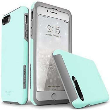 For iPhone 7/8 Plus case Shock Absorbent Protective Soft Mint Gray