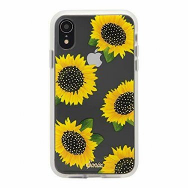 For iPhone XR Case Military Drop Test Protective Clear Sunflower Yellow Flowers