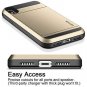 For iPhone Xs Max Case Wallet Card Holder Sliding Cover Credit Card Slot Gold