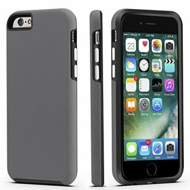 For iPhone 6/6s Case Dual Guard Protective Shock Absorbing Protection Slate
