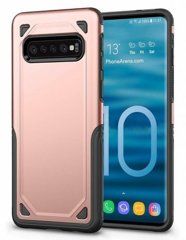 For Galaxy S10 Plus Case Slim Fit Dual Layer Soft TPU ShockAbsorption Rose