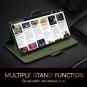 For Galaxy S10 Plus Wallet Case Cards Holder Flip with Builtin Kickstand Green