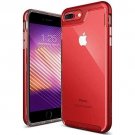 For iPhone 7/8 Plus Case Clear Back Premium Finish frame Ultra clear cover Red