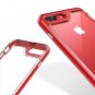 For iPhone 7/8 Plus Case Clear Back Premium Finish frame Ultra clear cover Red